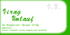 virag umlauf business card